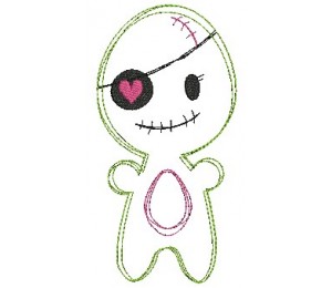 Stickdatei- Halloween Doodle Mrs. Zombie
